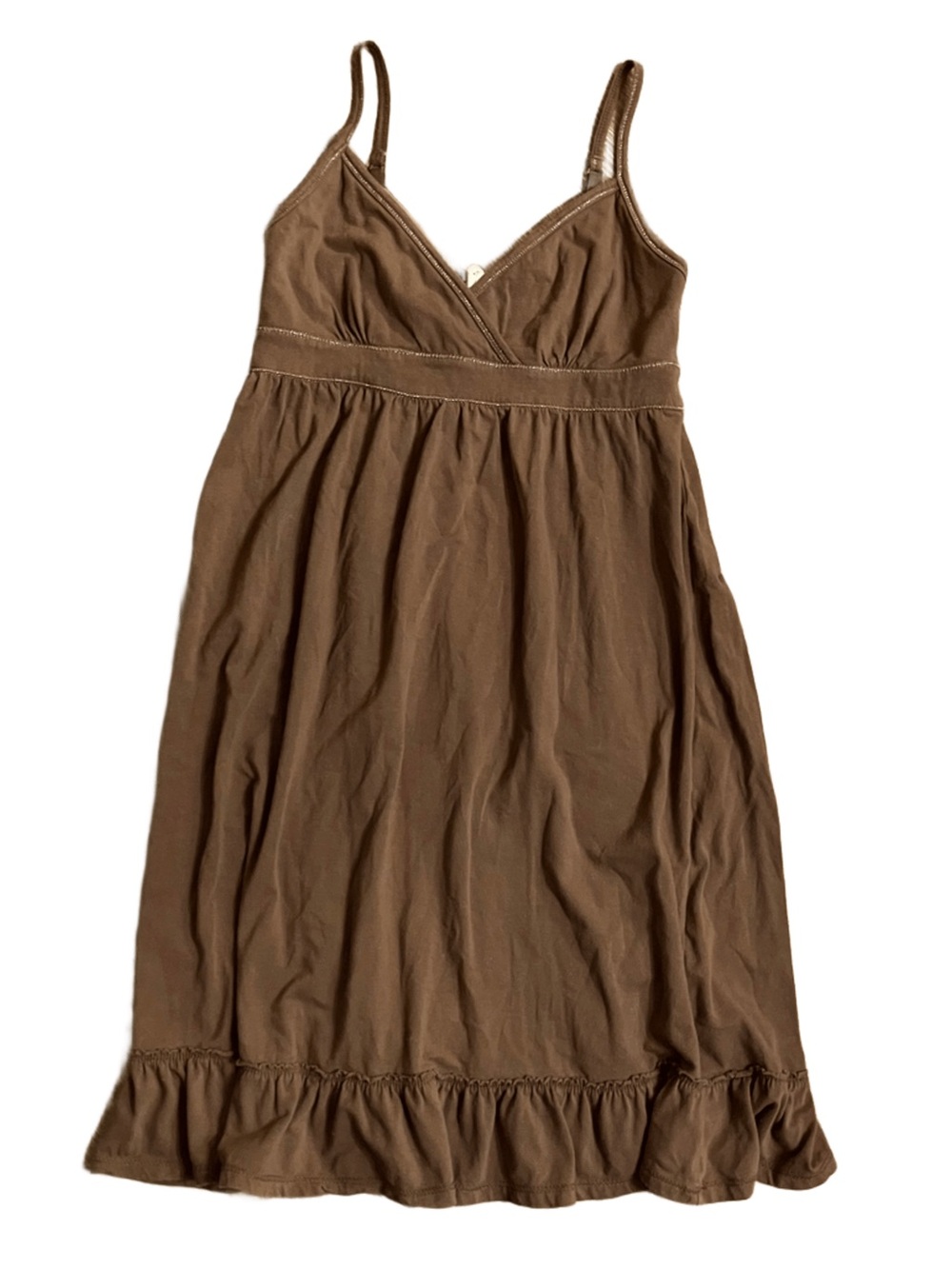 Aeropostale Y2K Womens Size Medium Spaghetti Strap Babydoll Dress Ruched Back